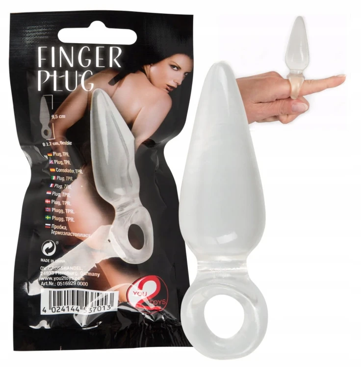 KOREK ANALNY Z PIERŚCIENIEM NA PALEC FINGER PLUG
