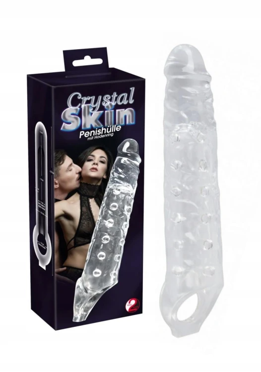 Przedłużająca Nakładka Na Penisa Crystal Skin + 8cm