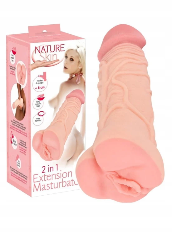 Masturbator I Nakładka Na Penisa Pussy +8cm Więcej