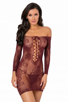 Wiązana Siateczkowa Sukienka W Róże Tie Breaker