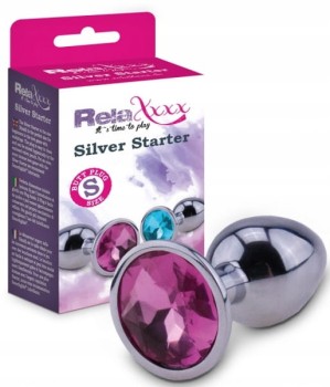METALOWY KOREK ANALNY RELAXXXX SILVER STARTER S