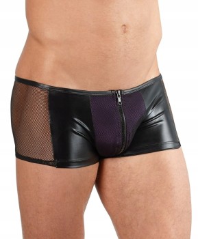 BOKSERKI MĘSKIE WETLOOK Z BOKAMI Z SIATECZKI L