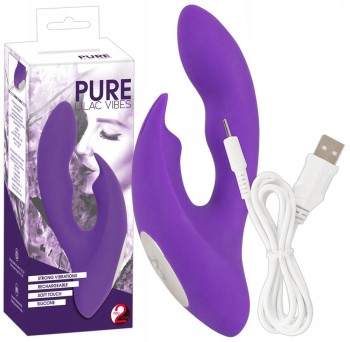 Silikonowy Wibrator Pure Lilac Vibes 2 Silniki USB