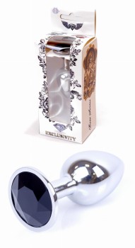 Metalowy Korek Analny Silver Black