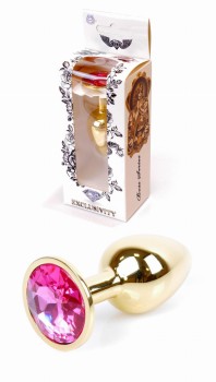 Metalowy Korek Analny Gold Pink