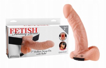 Strap On Hollow Strap-on With Balls 19 cm