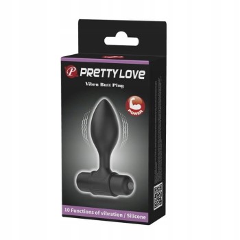 Wibrujący Korek Analny - Pretty Love Black