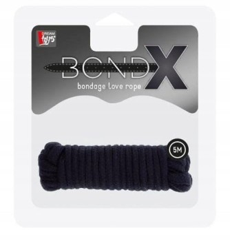 Czarna Bawełniana Lina Do Krępowania Bondx Rope 5m