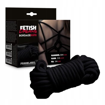 Czarna Bawełniana Lina Do Krępowania Długość 10 m