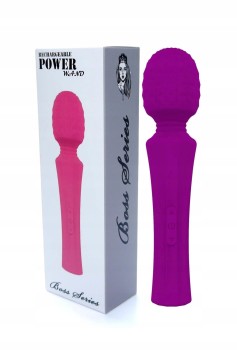Silikonowy Masażer Power Wand Purple 8 Wibracji USB