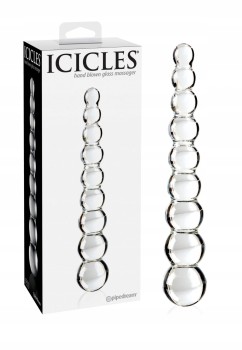 DILDO WAGINALNE SZKLANY KOREK ANALNY ICICLES NO. 2