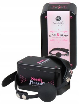 Czarny Silikonowy Knebel Secret Gag