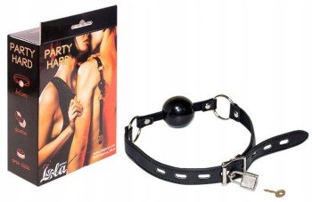 Czarny Knebel Party Hard Sequin