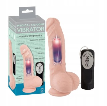 Medical Silicone Dildo Funkcja Pulsacji I Wibracji