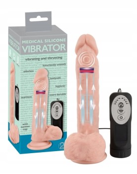 Medical Silicone Dildo Funkcja Push-up I Wibracji