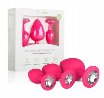 Diamond Plug Set Zestaw 3 Silikonowych Korków Anal