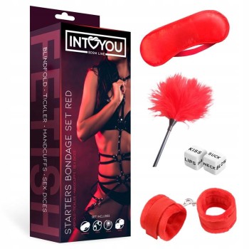 CZERWONY ZESTAW EROTYCZNY INTOYOU BDSM LINE