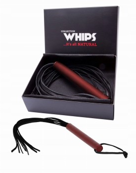 Mały Skórzany Pejcz Z Masywną Czerwoną Rączką