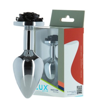 Metalowy Korek Analny Lux Active Black Rose