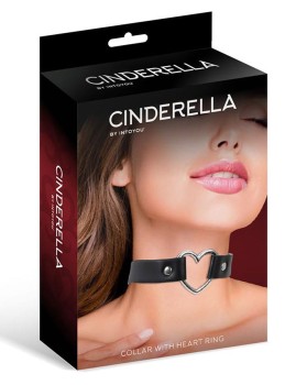 Skórzana Obroża Damska Cinderella Heart Choker