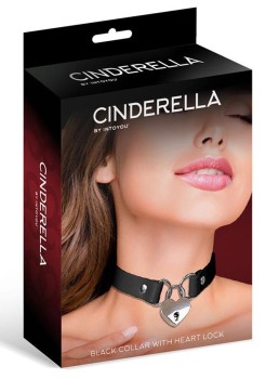 Skórzana Obroża Damska Cinderella Heart Lock