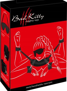 Miękka Uprząż Na Szyję Nadgarstki I Kostki Z Maską