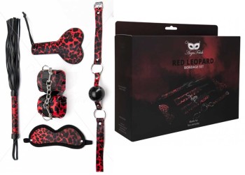 Zestaw Erotyczny Bdsm Argus Red Leopard Bondage