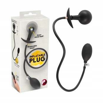 Pompowany Korek Analny Z Metalową Kulką