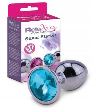 Metalowy Korek Analny Relaxxxx Silver Starter M