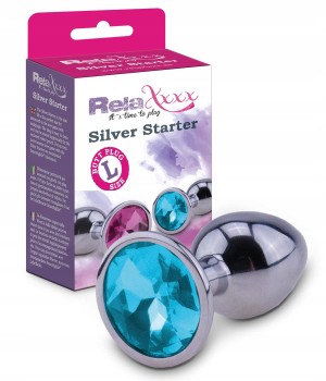 Metalowy Korek Analny Relaxxxx Silver Starter L