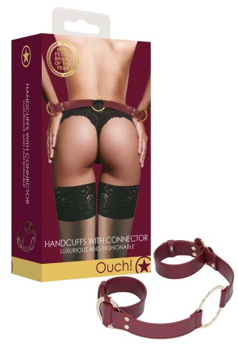 Skórzane Kajdanki Handcuff With Connector