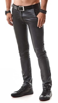 Czarne Męskie Spodnie Wetlook Regnes Vincenzo