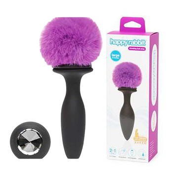 Wibrujący Korek Analny Happy Rabbit  Large