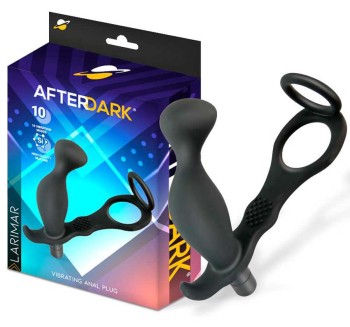 Wibrujący Korek Analny Z Pierścieniem Na Penisa I Jądra Afterdark Larimar