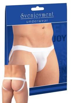 BIAŁE STRINGI MĘSKIE Z OTWARTYM TYŁEM ROZMIAR M