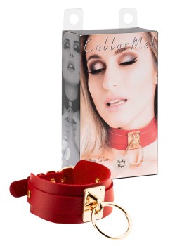 Czerwona Obroża Bdsm Kinky Diva O-Ring Collar
