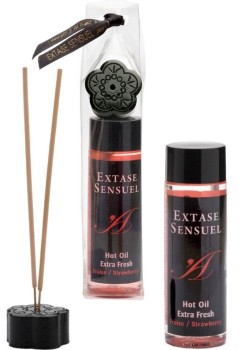 Stymulujący Olejek Do Masażu Extase Sensual Extra Fresh Strawberry 100 Ml