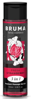 Olejek Do Masażu Bruma Premium Massage Hot Oil Strawberry 3 in 1 100 Ml