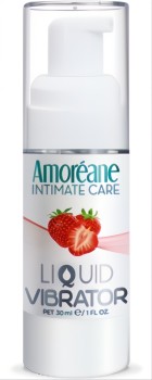 Stymulujący Żel Wibrujący Amoreane 30 ML Truskawkowy Płynny Wibrator