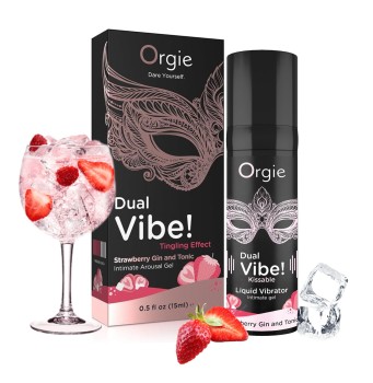 Płynny Wibrator Żel Intymny Jadalny Truskawkowy Gin Tonic 15 Ml