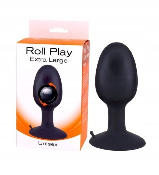 Silikonowy Korek Analny Z Kulką Roll Play Rozm. Xl