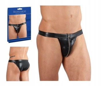 SLIPY MĘSKIE WETLOOK Z SUWAKIEM ROZMIAR S