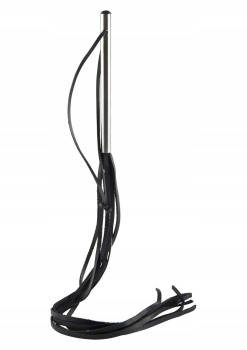 SKÓRZANY PEJCZ ZE SMUKŁĄ ALUMINIOWĄ RĄCZKĄ