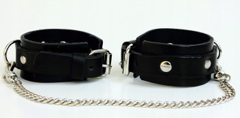 SKÓRZANE KAJDANKI MĘSKIE WHIPS Z ŁAŃCUSZKIEM