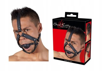 SKÓROPODOBNA UPRZĄŻ NA GŁOWĘ Z KNEBLEM - UNISIZE