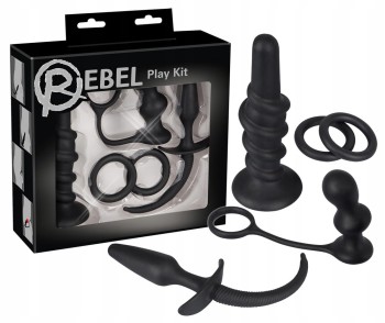 SILIKONOWY ZESTAW ANALNY REBEL PLAY KIT 5 CZĘŚCI