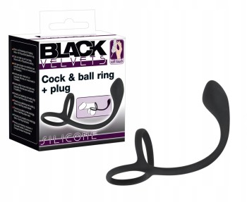 SILIKONOWY KOREK ANALNY PIERŚCIEŃ NA JĄDRA I PENIS