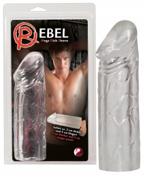 PRZEZROCZYSTA NAKŁADKA NA PENISA MEGA DICK SLEEVE